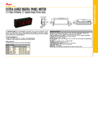 Thumbnail of document Data Sheet - DPMX Extra Large Digital Panel Meter